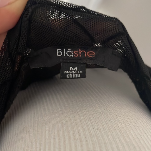 Black sheer long sleeve body suit. - Picture 4 of 6